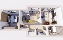 Apartament 3 camere, semifinisat, TVA Inclus, ansamblul Beta Residence 