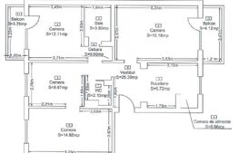 Apartament 4 camere, 80 mp, zona strazii Scortarilor