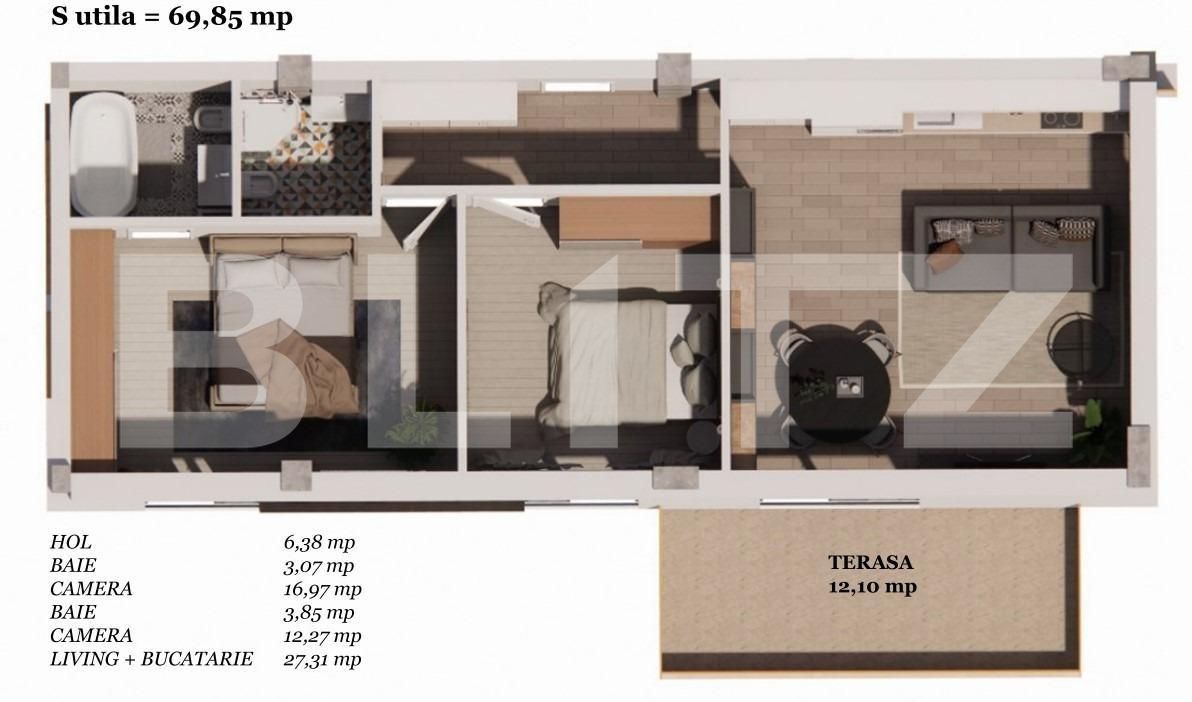 Apartament de vânzare 3 camere Iris - 144235AV | BLITZ Cluj-Napoca | Poza2