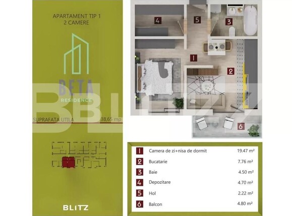 Apartament de vânzare 2 camere Iris - 144240AV | BLITZ Cluj-Napoca | Poza4