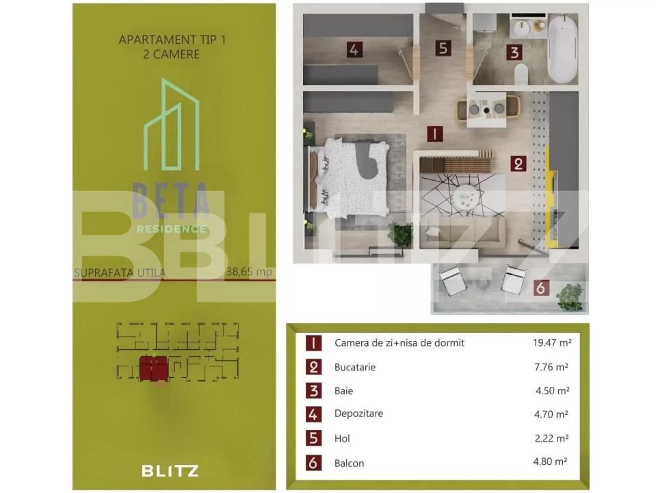 Apartament de vânzare 2 camere Iris - 144240AV | BLITZ Cluj-Napoca | Poza4