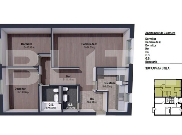 Apartament de vânzare 3 camere Iris - 144258AV | BLITZ Cluj-Napoca | Poza1