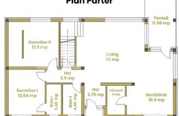 Casa individuala intr-un cartier privat, 180 mp utili, teren generos 