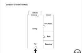 Vanzare 1 camera, 37 mp, balcon, zona Muzeul Apei! Semifinisat!