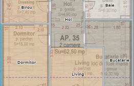 Apartament 3 camere, 63 mp, modern, parcare, zona strazii Bucuresti