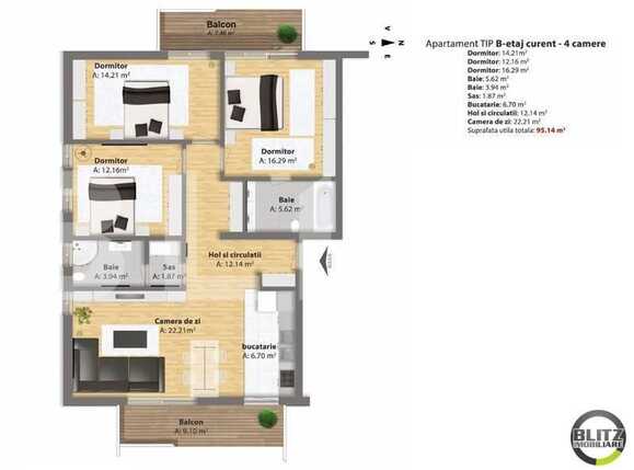 Apartament de vânzare 4 camere Bună Ziua - 1451AV | BLITZ Cluj-Napoca | Poza11