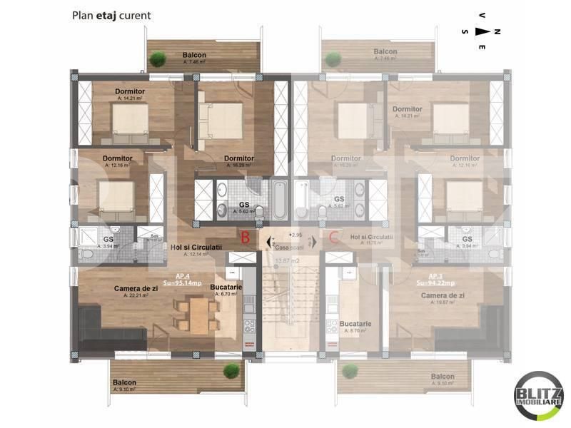 Apartament de vânzare 4 camere Bună Ziua - 1451AV | BLITZ Cluj-Napoca | Poza12