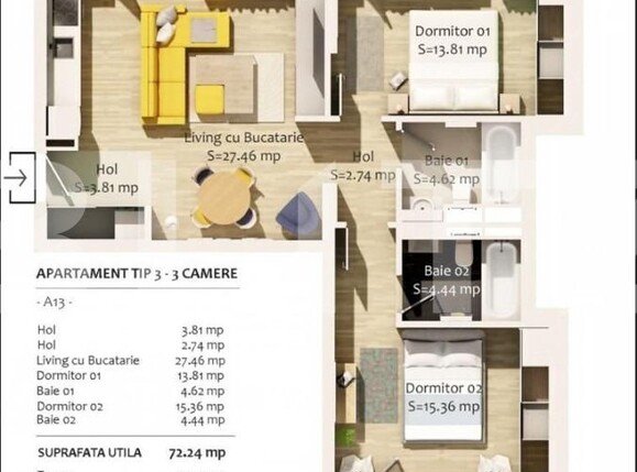 Apartament de vânzare 3 camere Semicentral - 145216AV | BLITZ Cluj-Napoca | Poza2