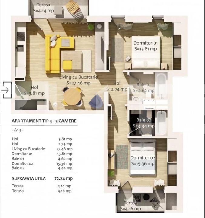 Apartament de vânzare 3 camere Semicentral - 145216AV | BLITZ Cluj-Napoca | Poza2