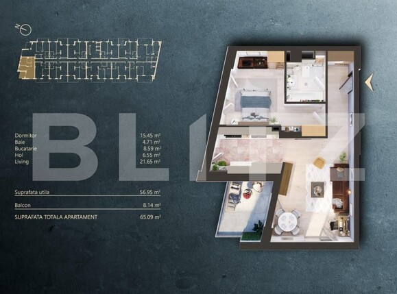 Apartament de vânzare 2 camere Iris - 145270AV | BLITZ Cluj-Napoca | Poza1