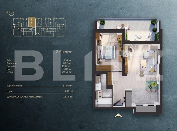 Apartament de vânzare 2 camere Iris - 145278AV | BLITZ Cluj-Napoca | Poza1