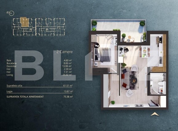 Apartament de vânzare 2 camere Iris - 145280AV | BLITZ Cluj-Napoca | Poza1