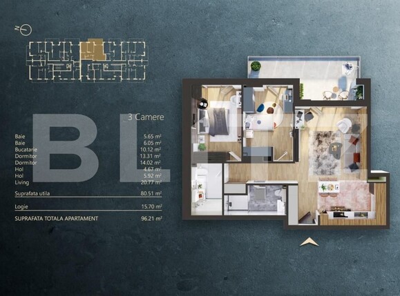 Apartament de vânzare 3 camere Iris - 145283AV | BLITZ Cluj-Napoca | Poza1