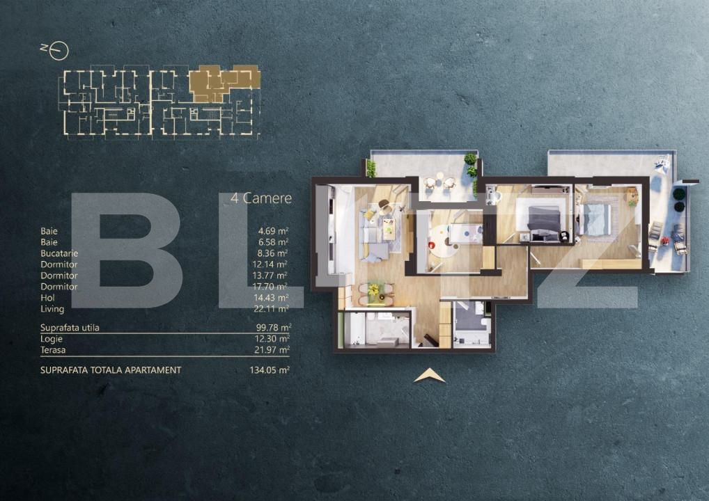 Apartament de vânzare 4 camere Iris - 145284AV | BLITZ Cluj-Napoca | Poza1