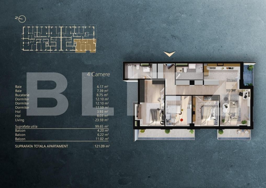 Apartament de vânzare 4 camere Iris - 145286AV | BLITZ Cluj-Napoca | Poza1