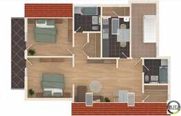 Vanzare 3 camere, 88.72 mp, imobil nou, semifinisat, parcare, zona linistita!