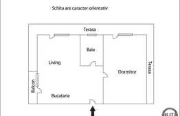 Apartament cu 2 camere, 60 mp utili, balcon, TERASA de 27 mp, zona Teilor!