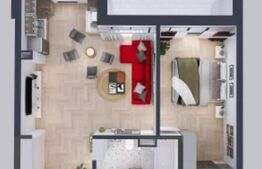 Apartament semifinisat, 2 camere, 54mp, zona Avram Iancu