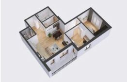 Apartament semifinisat, 3 camere, 2 bai, 67mp, zona Avram Iancu