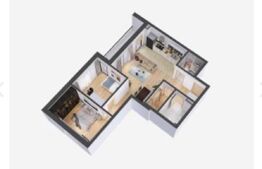 Apartament semifinisat, 3 camere, 2 bai, 67mp, zona Avram Iancu