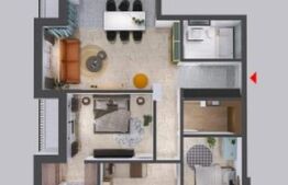 Apartament semifinisat, 4 camere, 89,60mp, zona Avram Iancu