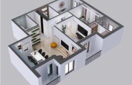 Apartament semifinisat, 4 camere, 89,60mp, zona Avram Iancu