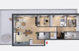 Apartament 3 camere, 99,75mp, etaj retras, terasa 59mp, panorama, zona Avram Iancu