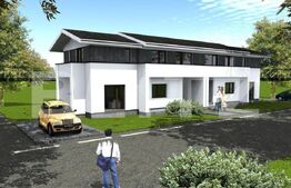 Duplex semifinisat 110 mp, 200 teren,Teilor 