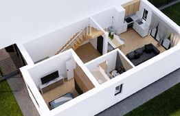 Duplex cu arhitectura moderna, 119 mp, semifinisat, zona Terra 