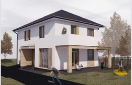 Casa individuala cu garaj, expunere sudica, 137 mp, 550 teren, Gilau 