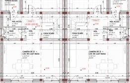 Case cuplate 4 camere, 120 mp, 290 teren, terasa ciculabila, 3 minute de Vivo