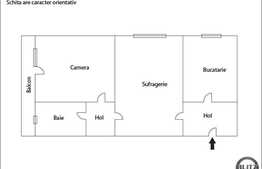 Vanzare apartament 2 camere semidecomandate, zona Hotel Royal