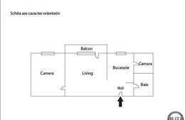 2 camere, 46,64 mp utili, parcare, mobilat complet, zona Pietei Mihai Viteazu