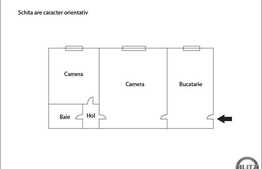2 camere, 44 mp, loc de parcare, zona Sirena