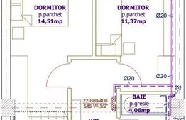 Apartament 3 camere, 78mp utili, zona Tractorul