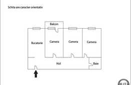 3 camere, 55 mp, loc de parcare, zona strazii Bucegi