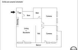 Vanzare apartament 3 camere, 78 mp, garaj, balcon 24 mp, zona strazii Buna Ziua