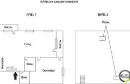 Vanzare apartament pe doua nivele, 85 mp, 2 balcoane, finisaje noi, zona Terra!