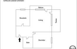 2 camere, decomandat, 60 mp utili, terasa, zona Grand Hotel Italia