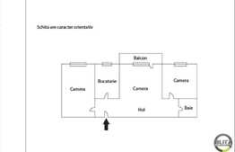3 camere, 60 mp, etaj intermediar, AC, zona strazii Donath