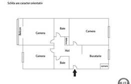 3 camere, decomandat, 75 mp, loc de parcare, zona strazii Bucuresti
