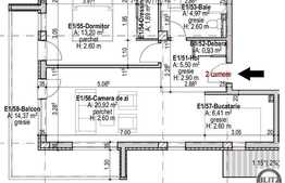 2 camere, 52,69 mp, semifinisat, imobil de lux, zona Andrei Muresanu