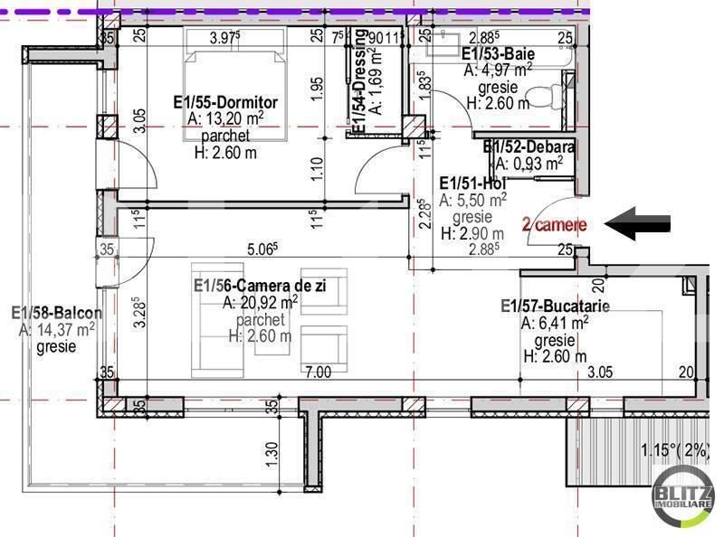 Apartament de vânzare 2 camere Andrei Mureşanu - 14883AV | BLITZ Cluj-Napoca | Poza2