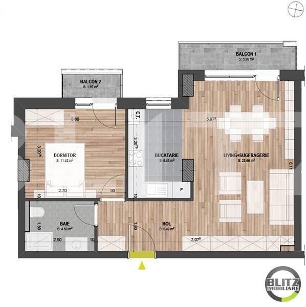 Apartament de vânzare 2 camere Marasti - 14887AV | BLITZ Cluj-Napoca | Poza3