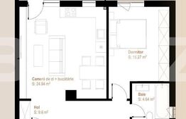 Apartament 2 camere, 54mp, bloc nou, zona Vivo