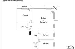Apartament 4 camere, 100 mp, etaj intermediar, loc de parcare, zona Florilor