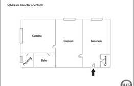 De vanzare apartament cu 2 camere, 55 mp, AC, zona strazii Unirii