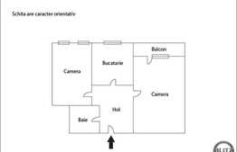2 camere decomandate, 57 mp, semifinisat, etaj intermediar, zona Iulius Mall