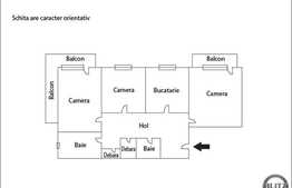 Apartament de vanzare, 3 camere, 64 mp, decomandat, zona Iulius Mall