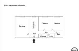 Vanzare apartament 3 camere, 64 mp, partial mobilat, zona strazii Aurel Vlaicu